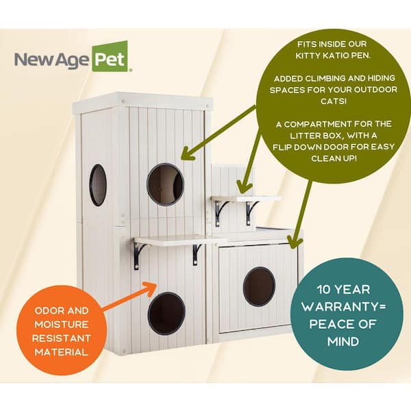 New Age Pet ecoFlex Kitty Katio Climber Cat House EHKK820 - The
