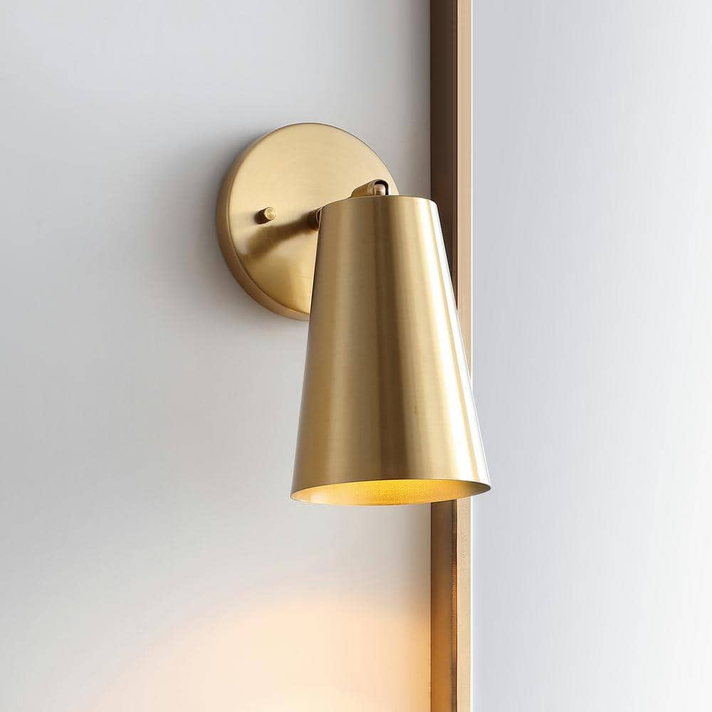 Leonardo Brass Gold Modern Wall Sconce