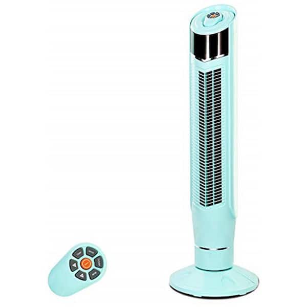 Edendirect 39 in. Green 360°Oscillating Tower Fan, Quiet Cooling 24H Timer Remote Control, For Bedroom Office