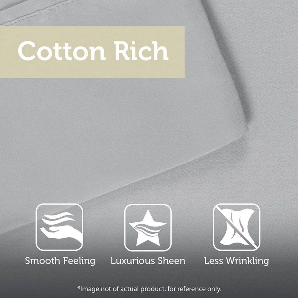 Blue Floral Cotton Down Alternative Comforter Set, Full