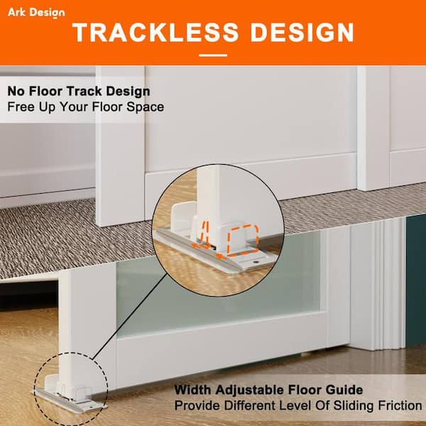 ARK DESIGN 96 in. x 80 in. 1 Lite Mirror Glass White ARK DESIGN 96 in. x 80 in. 1 Lite Mirror Glass White