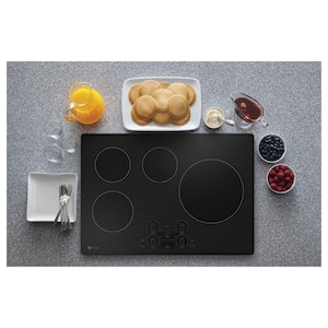 Profile 30 in. 4 Burner Element Smart Smooth Induction Touch Control Cooktop in Black