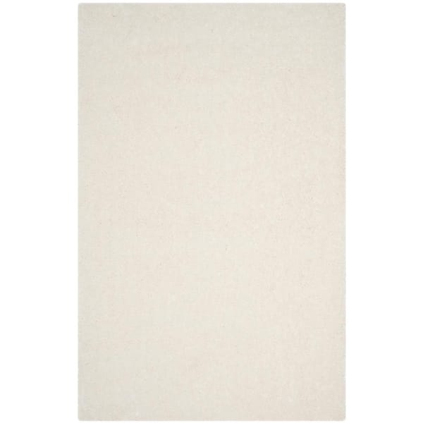 SAFAVIEH Luxe Shag Ivory 9 ft. x 12 ft. Solid Area Rug