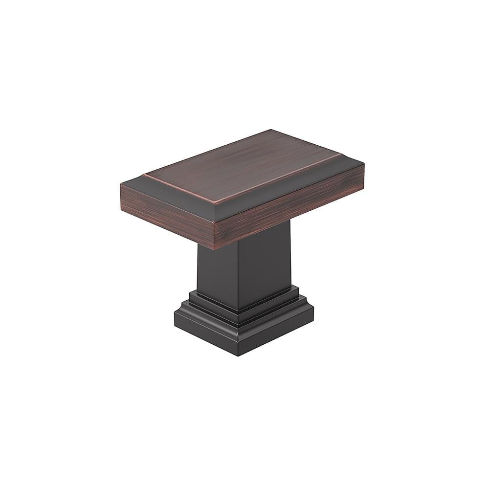 Mirabel Collection 1-1/2 in. (38 mm) Classic Brushed Oil-Rubbed Bronze Rectangle Cabinet Knob price history on PriceWatchPro
