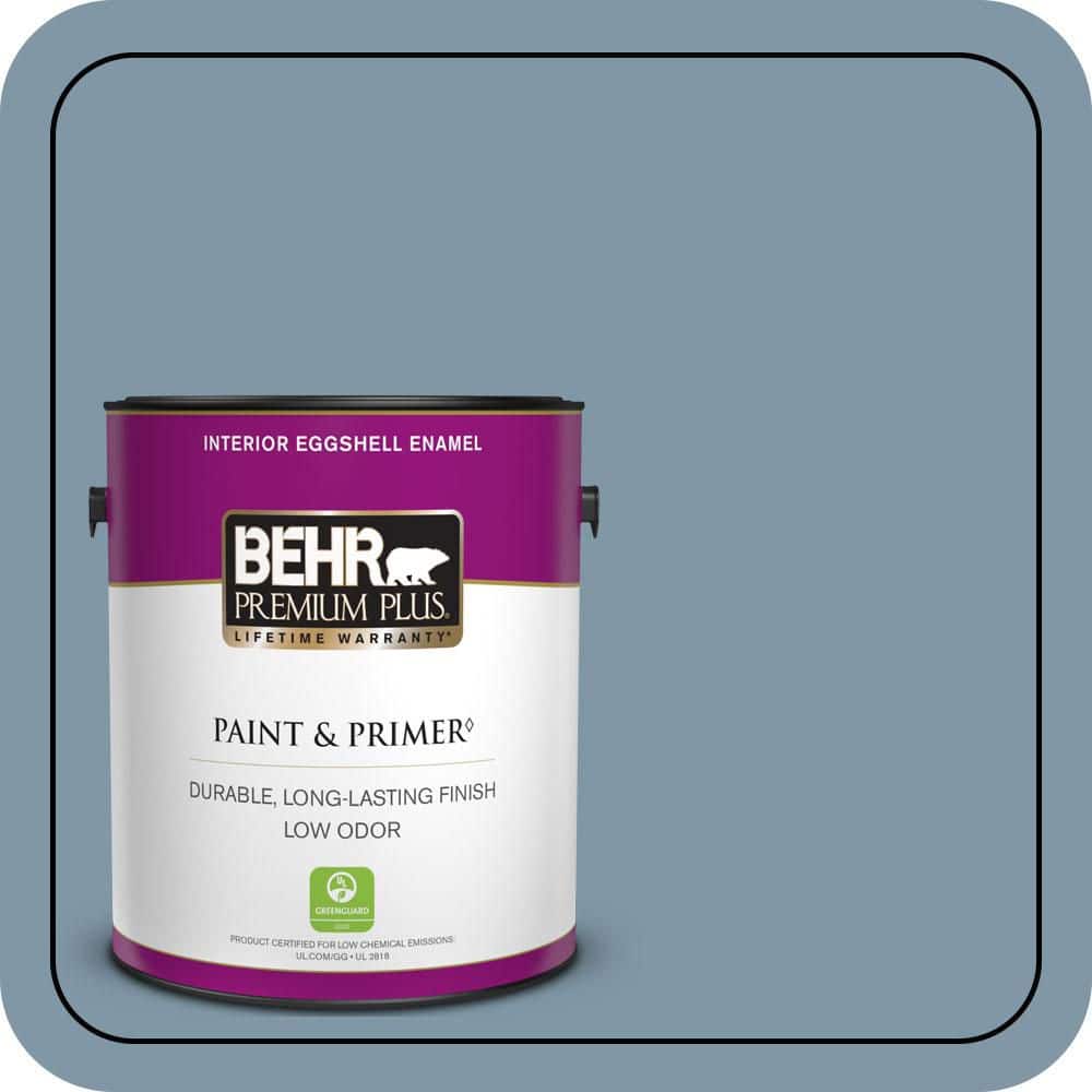 1 gal. #560F-5 Bleached Denim Eggshell Enamel Low Odor Interior Paint & Primer price history on PriceWatchPro