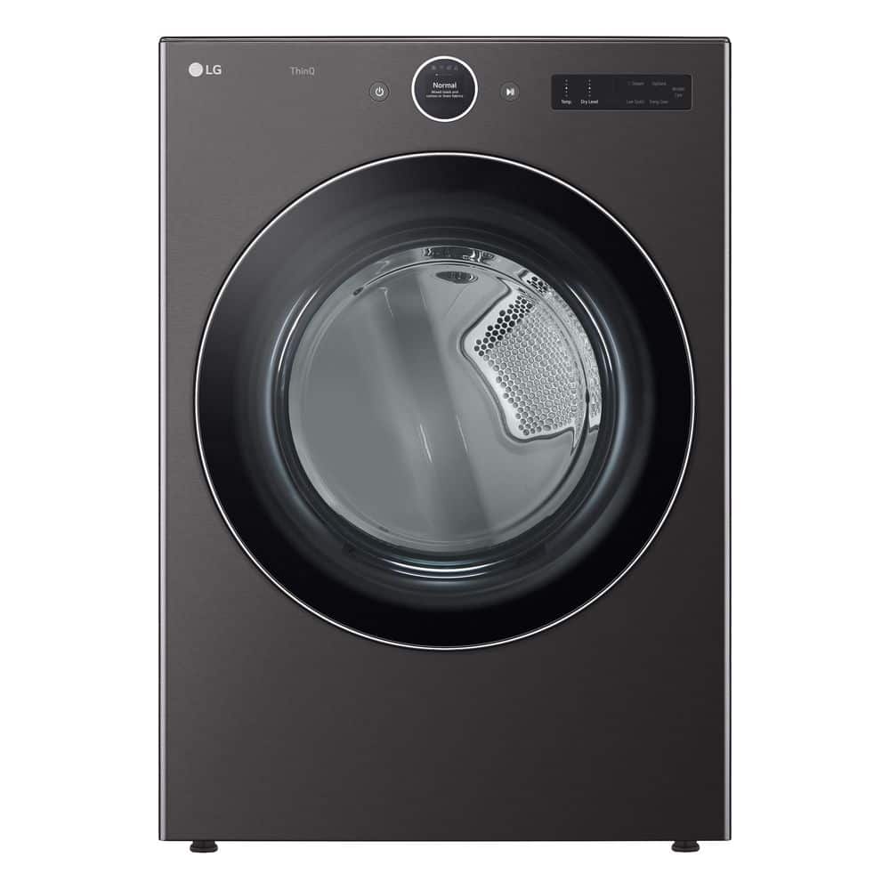 7.4 cu. ft. Vented Stackable SMART Electric Dryer in Black Steel with TurboSteam and AI Sensor Dry Technology