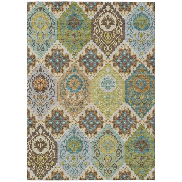 Chantille Machine Washable Indoor/Outdoor Abstract ACN2588 Beige 3 ft. x 4 ft. Area Rug