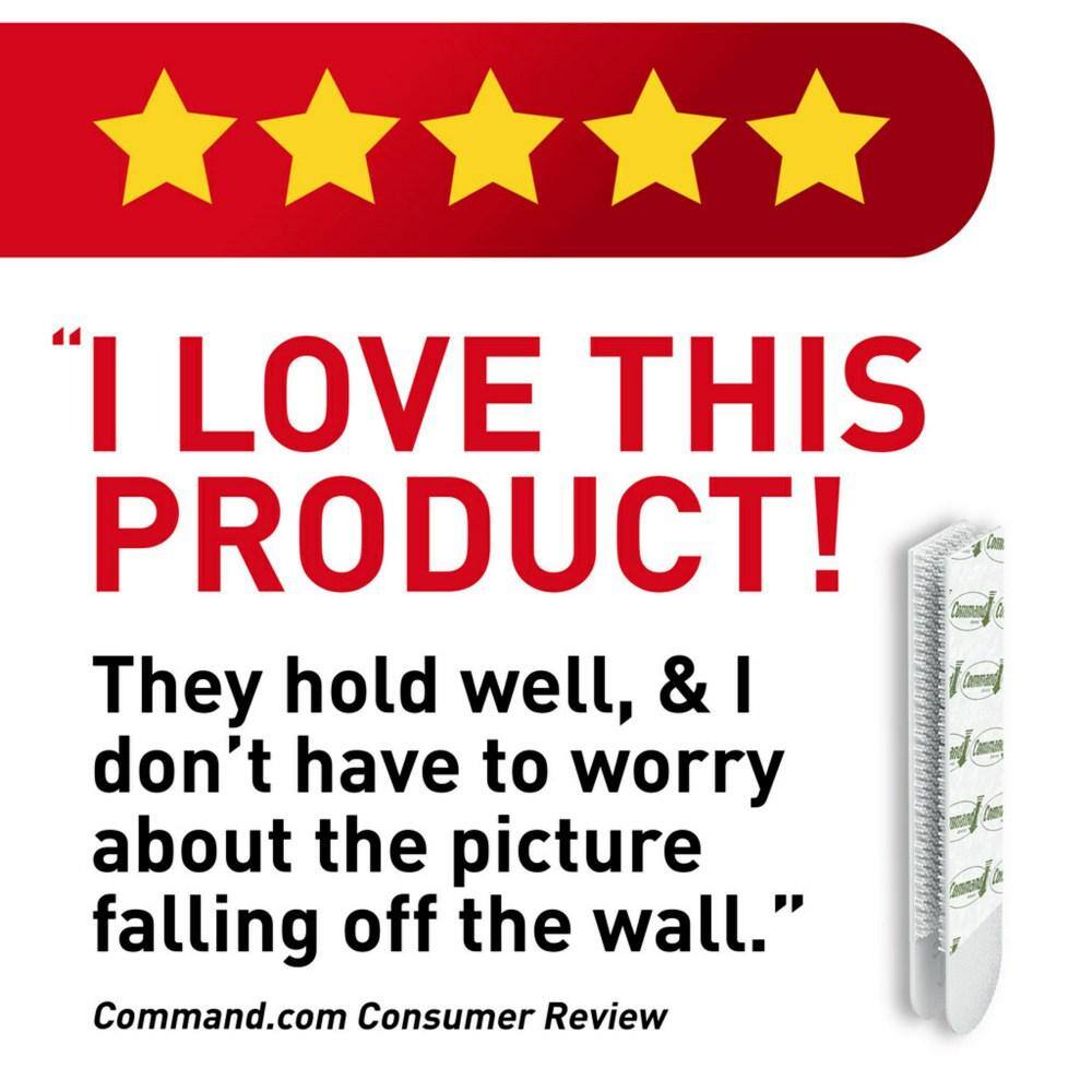 White Medium and Large Picture Hanging Strips Value Pack