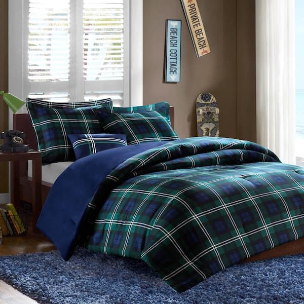 Intelligent Design Cameron 3-Piece Blue Twin Comforter Set