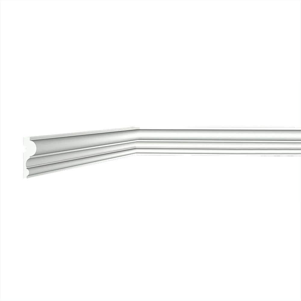Wellco 4/5 in. x 2-2/5 in. x 96 in. White Polyurethane Straight Casing ...