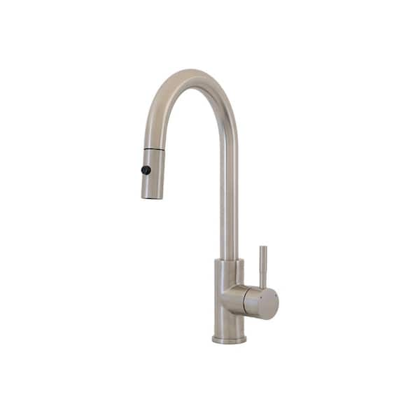 S STRICTLY KITCHEN + BATH Timur Single Handle Pull-Down Sprayer Kitchen Faucet in Brushed Nickel