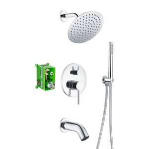 1-Handle 1-Spray Tub and Shower Faucet 1.8 GPM in Chrome (Valve Included)