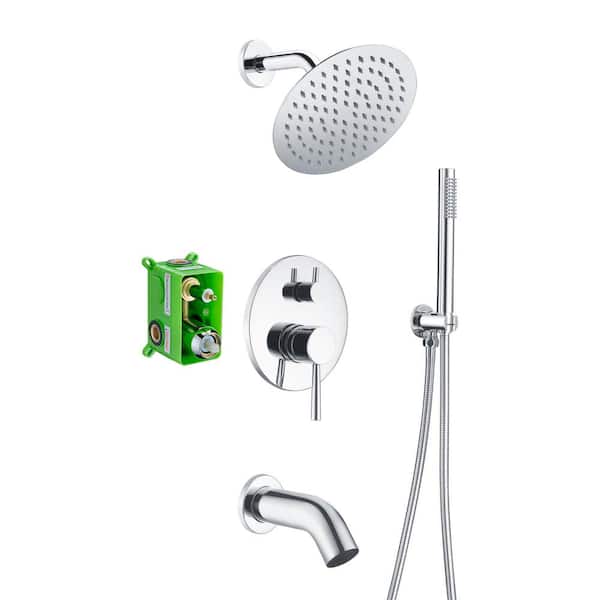 SUMERAIN 1-Handle 1-Spray Tub and Shower Faucet 1.8 GPM in Chrome (Valve Included)