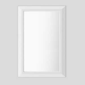 16 in. W x 24 in. H Rectangular Aluminum Alloy Framed and Tempered Glass Wall Bathroom Vanity Mirror in Matte White