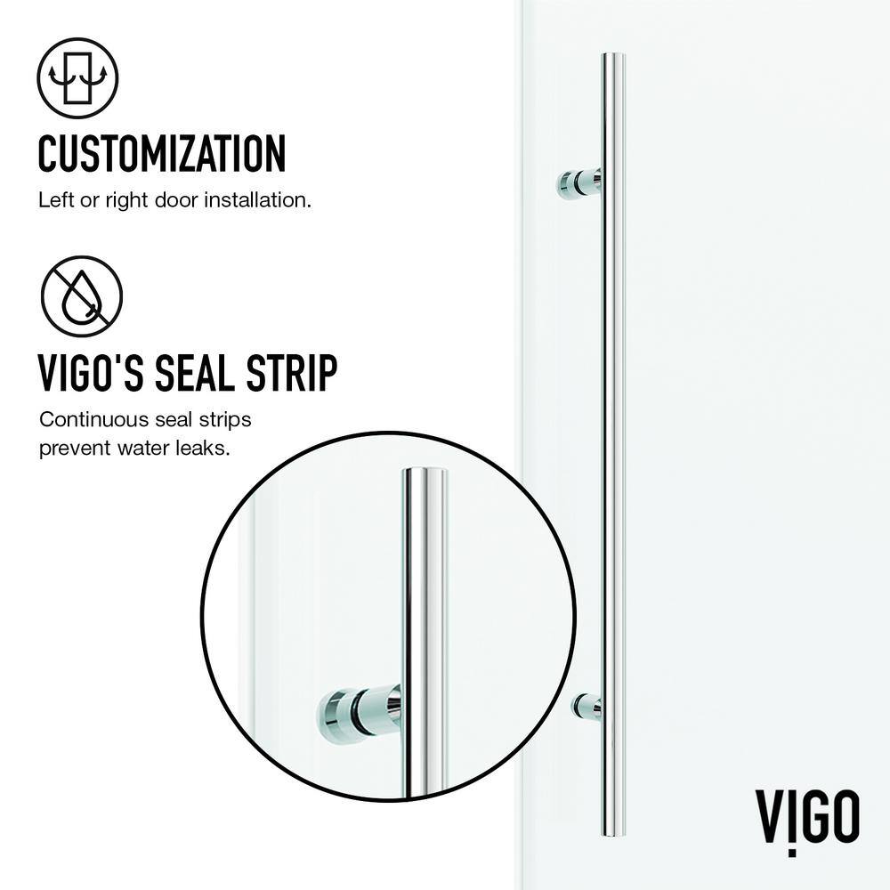Elan E-Class 36'' D x 48'' W x 82'' H Frameless Chrome Shower Enclosure with Clear Glass