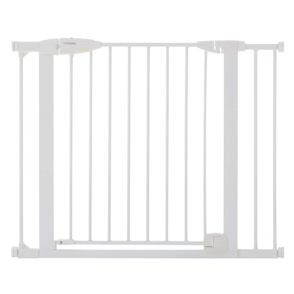 Toddleroo by North States 29.75 -40.5  Bright Choice Auto-Close Baby Safety Gate  White Metal