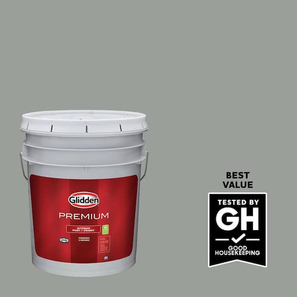 Glidden Premium 5 gal. PPG0994-5 Steel Curtain Eggshell Interior Latex Paint