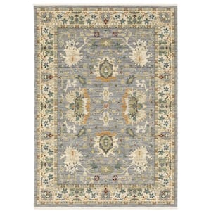 Lavista Gray/Multi-Colored 5 ft. x 8 ft. Traditional Oriental Persian Wool/Nylon Blend Indoor Area Rug