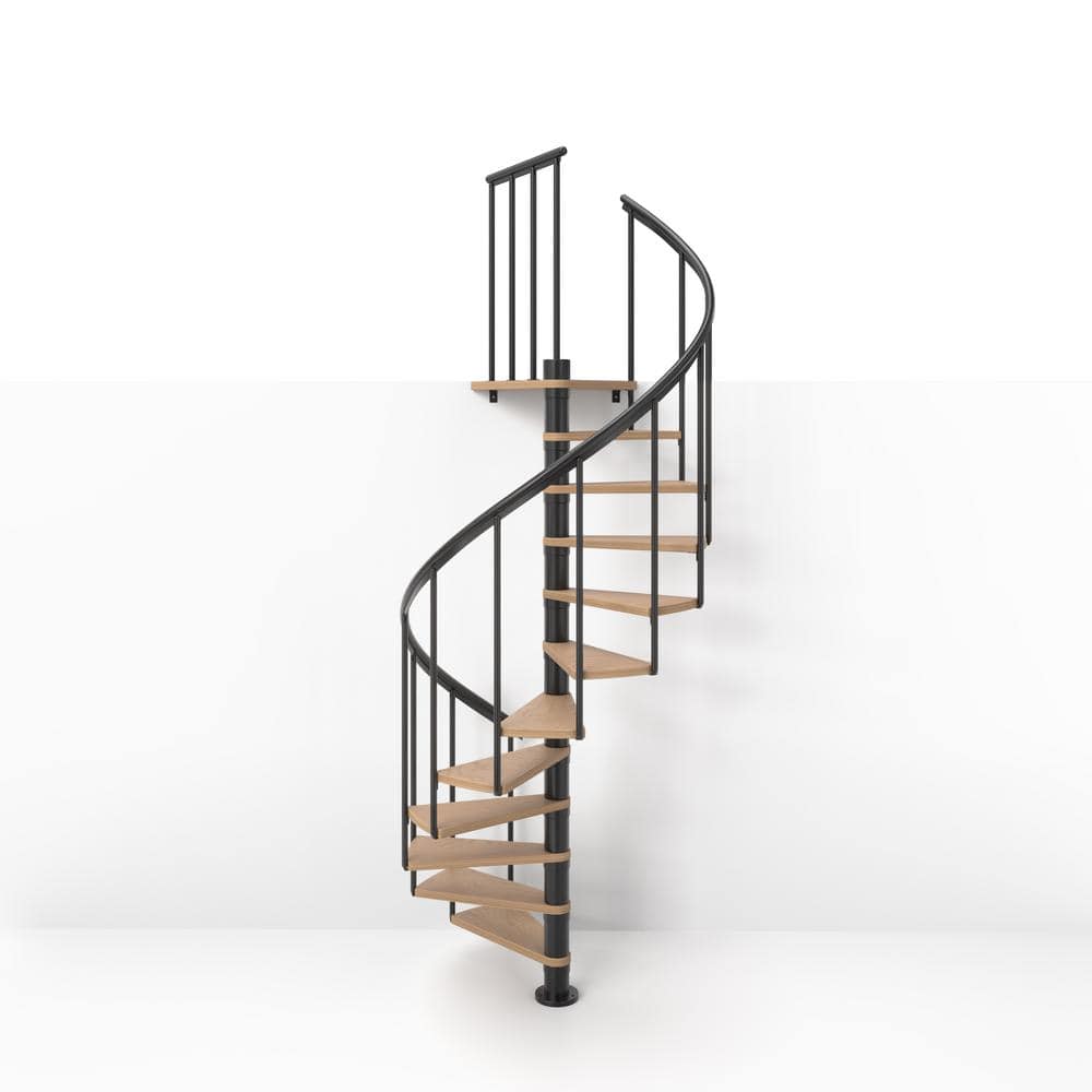 Dolle Calgary Anthracite 55 in. Dia Standard Stair Kit 110 in. High ...