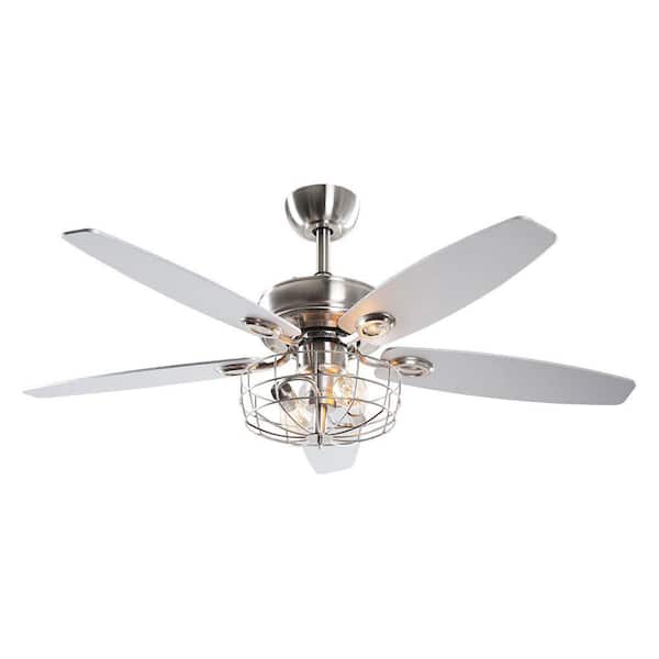 matrix decor 52 in. Chrome Ceiling Fan with Light and Remote Control