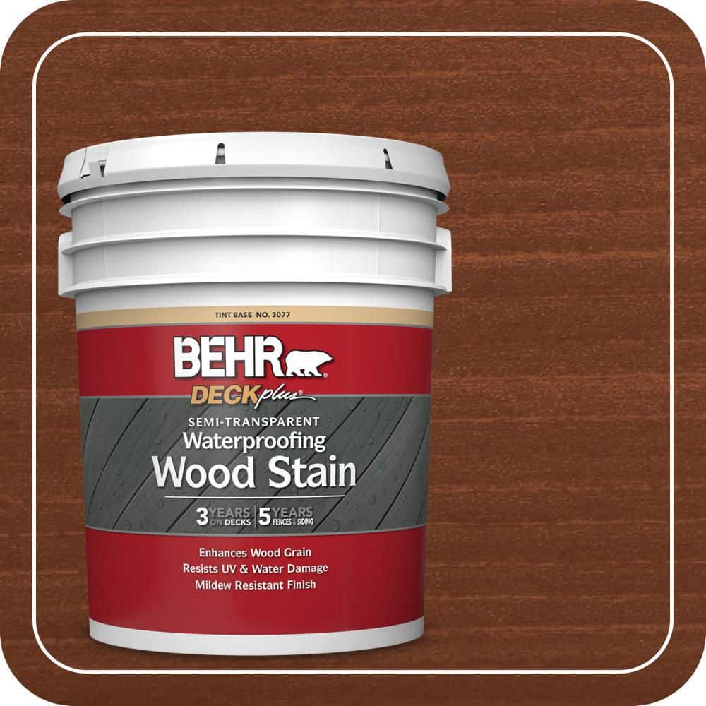 BEHR DECKplus 5 gal. #ST-142 Cappuccino Semi-Transparent