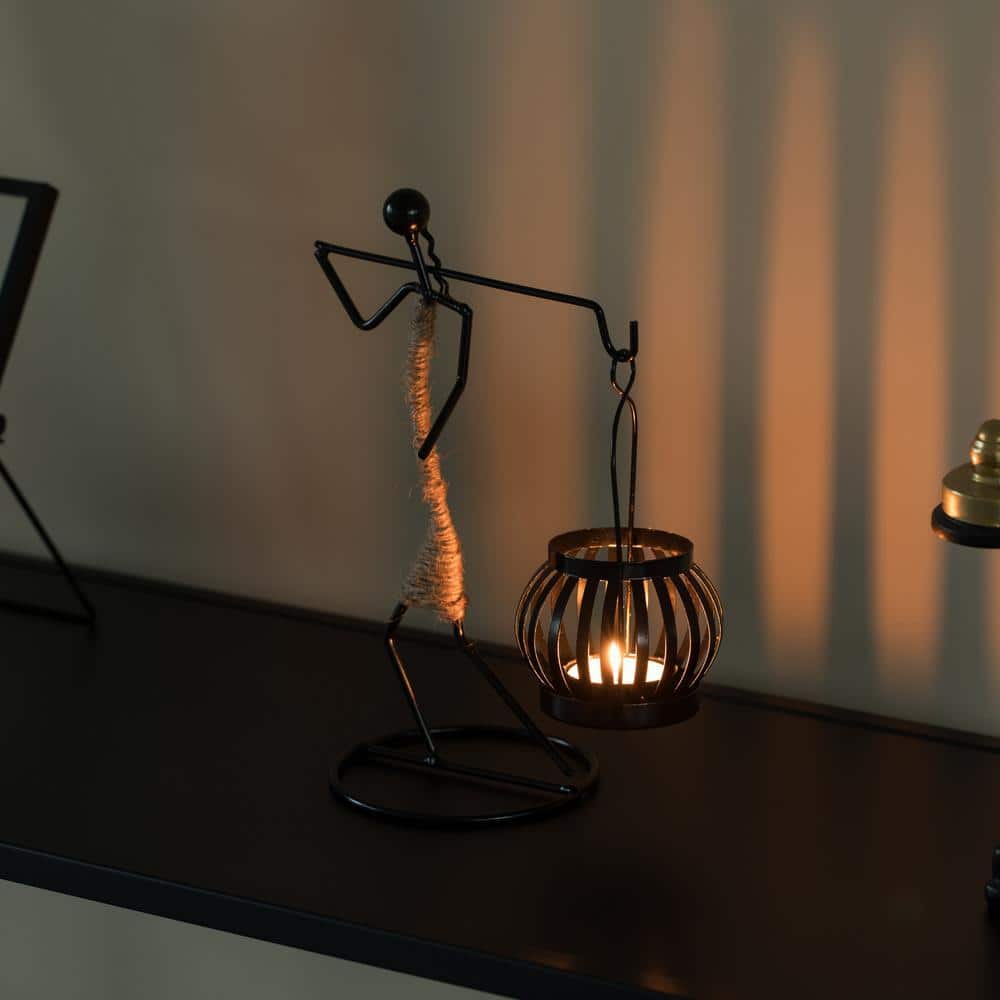 FABULAXE Wire Figure Candle Holder Decorative Modern Tea Light