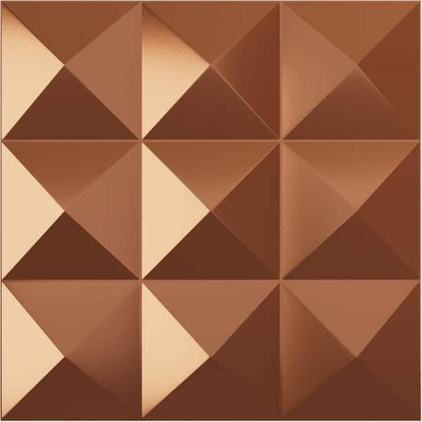 Ekena Millwork 11-7/8"W x 11-7/8"H Benson EnduraWall Decorative 3D Wall Panel, Copper (12-Pack for 11.76 Sq.Ft.)