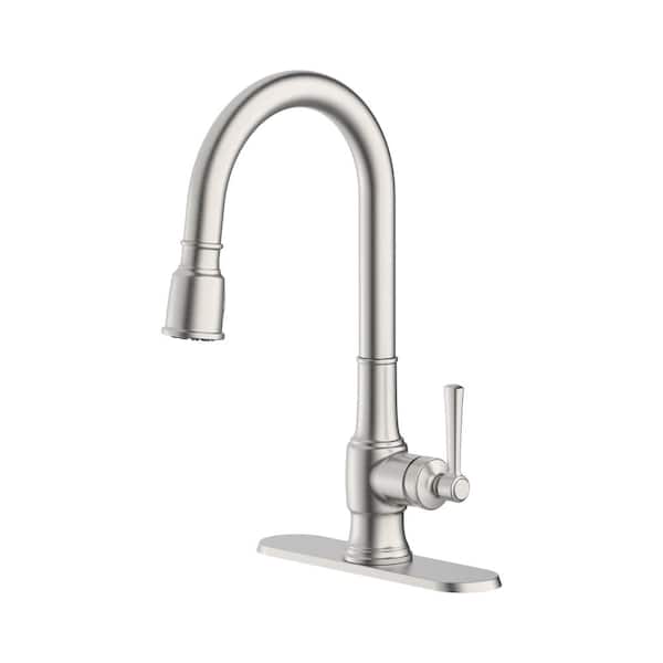 Glacier Bay Hoyt Single Handle Pull-Down Sprayer Kitchen Faucet in Spot Resist Stainless