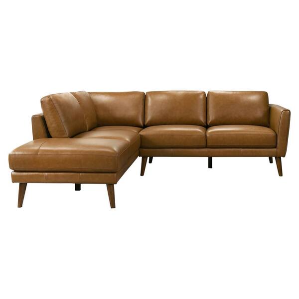 その他 CabCallawayACMEFurnitureDELMAR SOFA3P Lazzara Calla 81 in. W Brown Microfiber Manual Double