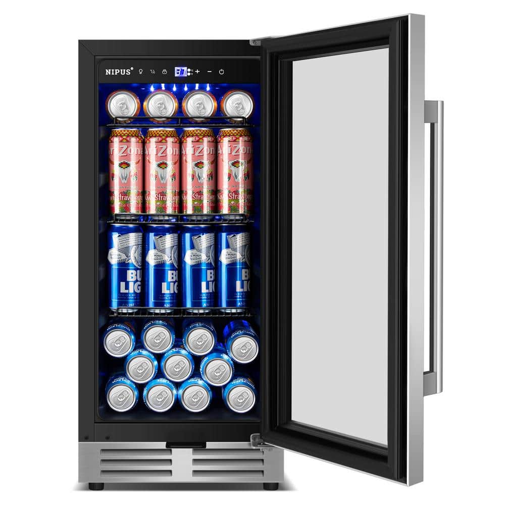 Compact Stainless Steel Undercounter Smart Beverage Refrigerator