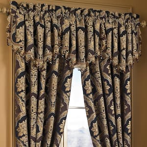 Reilly Black Polyester Window Ascot Valance