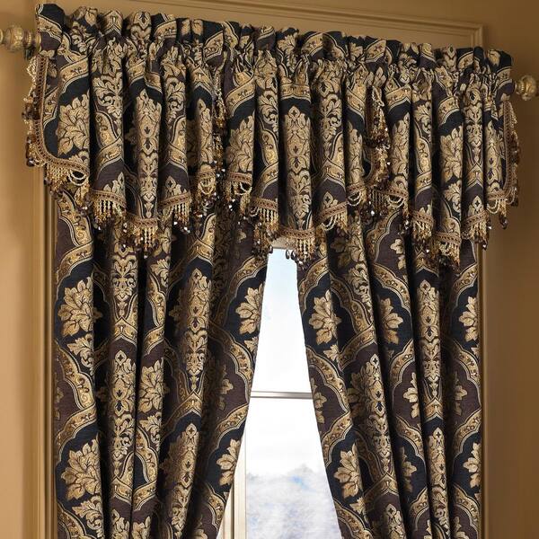 Unbranded Reilly Black Polyester Window Ascot Valance