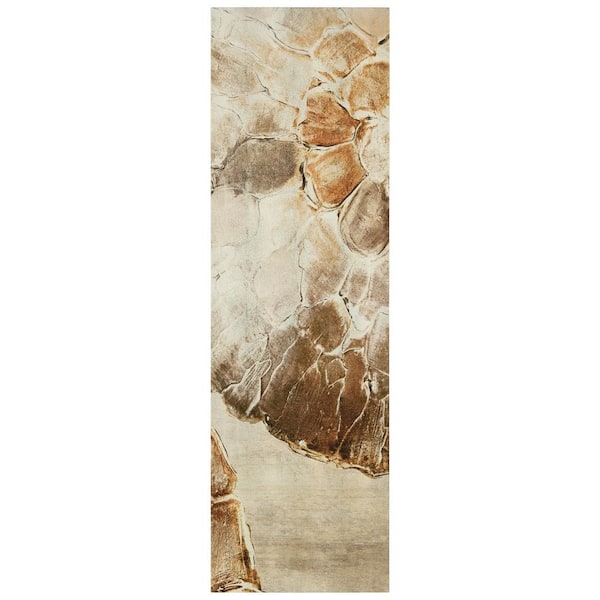 Empire Art Direct Golden Layers II Abstract artwork Rendered on Gold Shagreen Wrapped canvas Unframed Wall Art Sized 72 in. x 22 in.