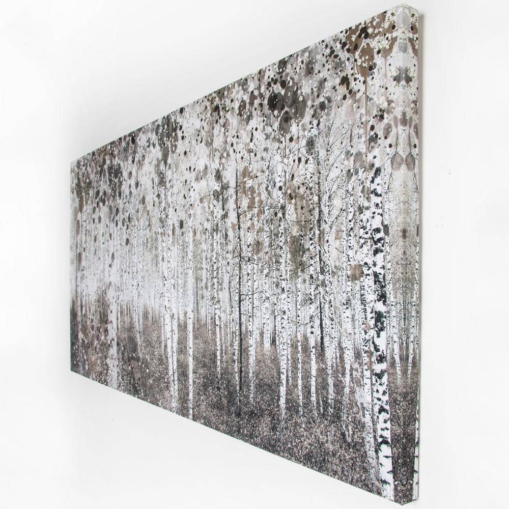Neutral Watercolor Forest Landscape Canvas Art for Nursery