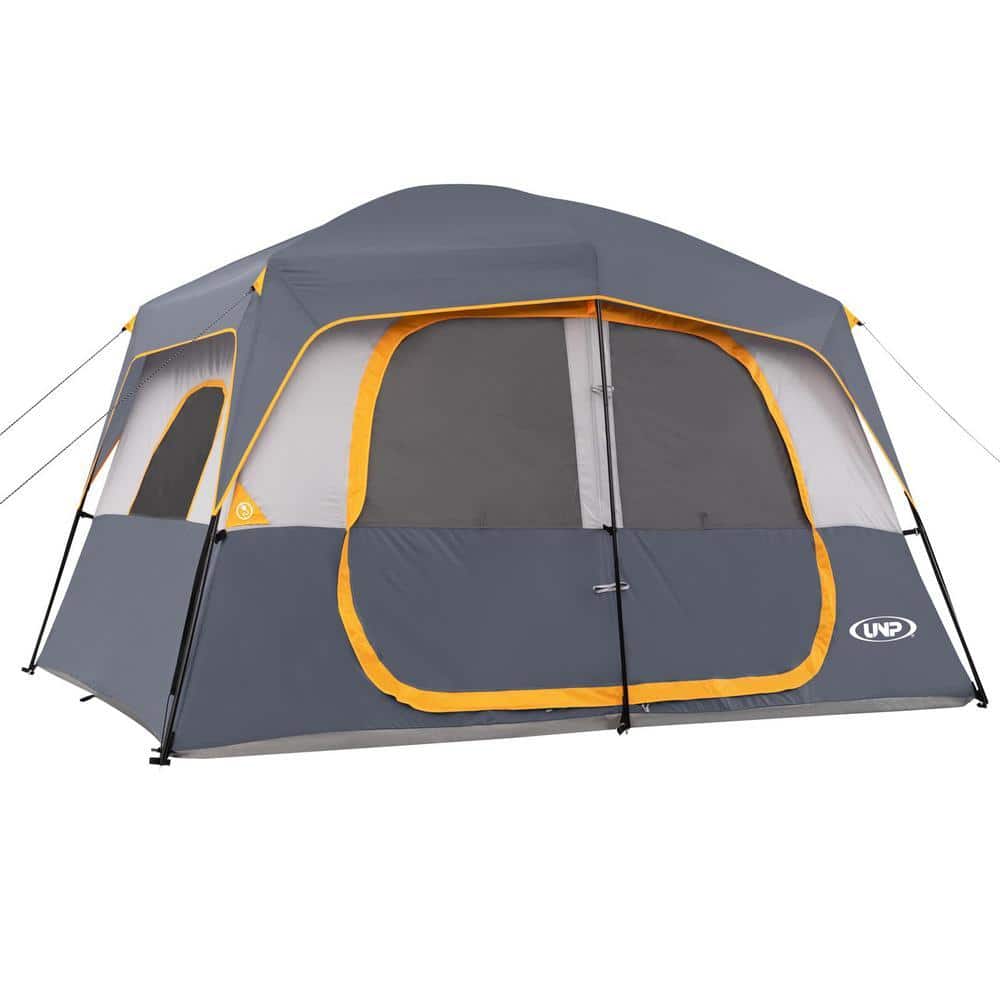 9 ft. x 12 ft. Grey Camping Tent 8 Person with Rainfly Easy Set up