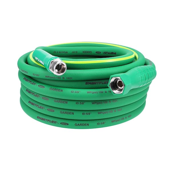SmartFlex 5/8 in. x 50 ft. Garden Hose with 3/4 in. GHT Ends HSFG550GR -  The Home Depot