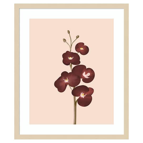 Amanti Art Pastel Flowers IV by Arctic Frame 21 in. W x 25 in. H. Wood Framed Wall Art Print Framed in Brown