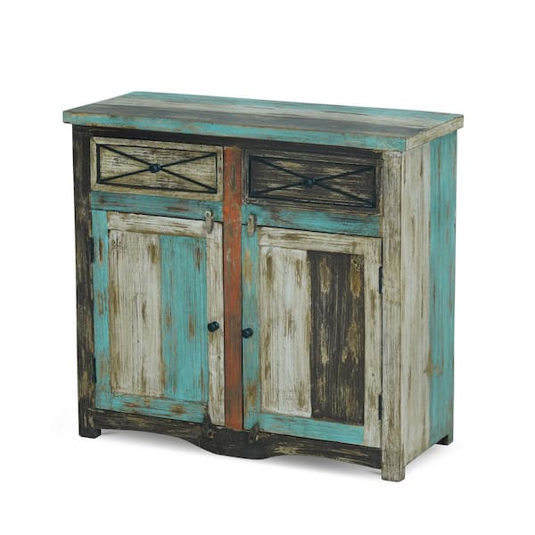 Noble House Edgell Multicolored Distressed Sideboard