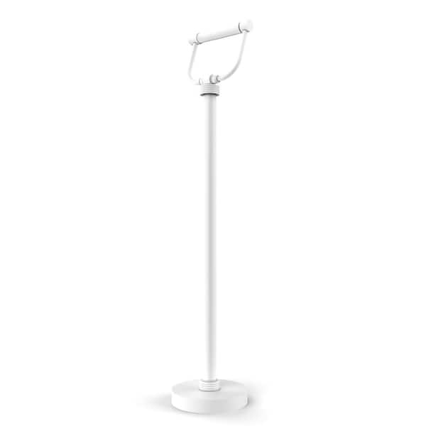 Allied Brass Freestanding Toilet Paper Holder in Matte White