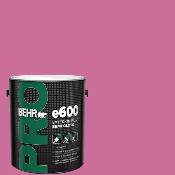 1 gal. #100B-6 Fuchsia Kiss Semi-Gloss Exterior Paint