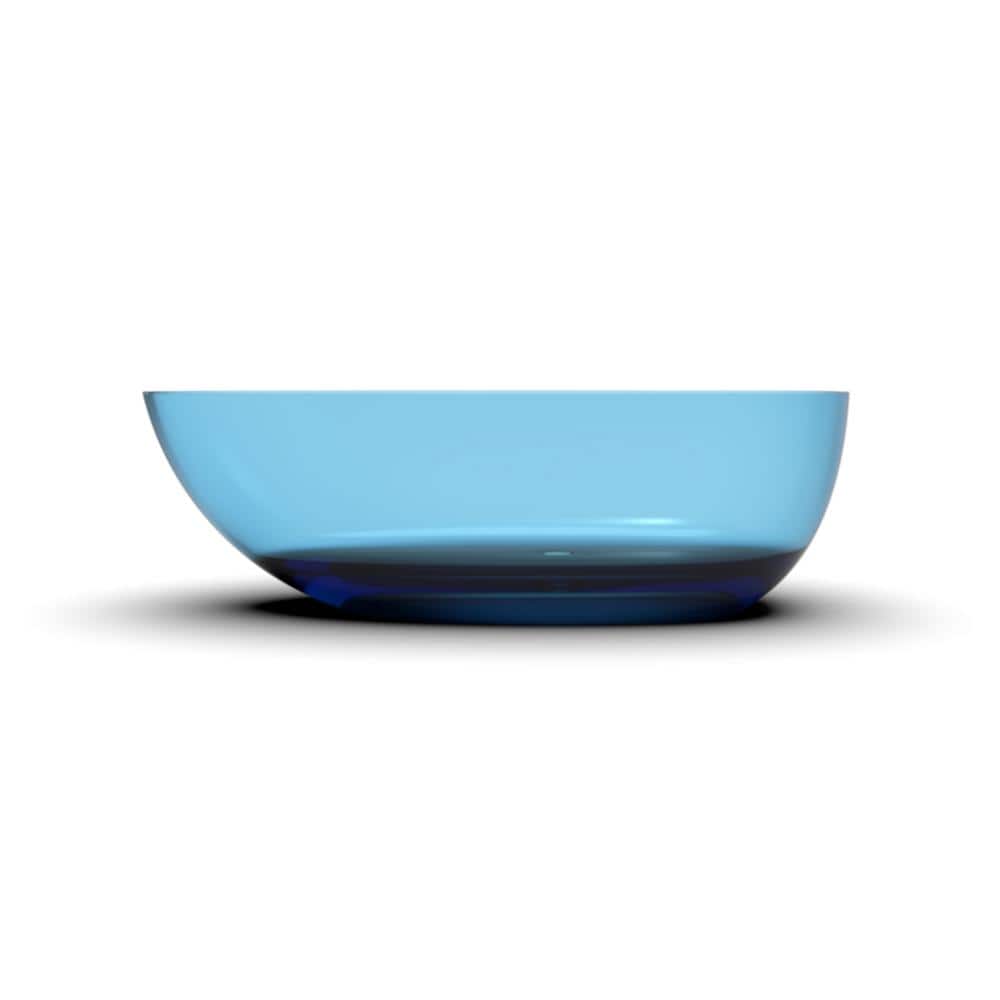71 in. x 35 in. Soaking Bathtub with Center Drain in Blue Sky