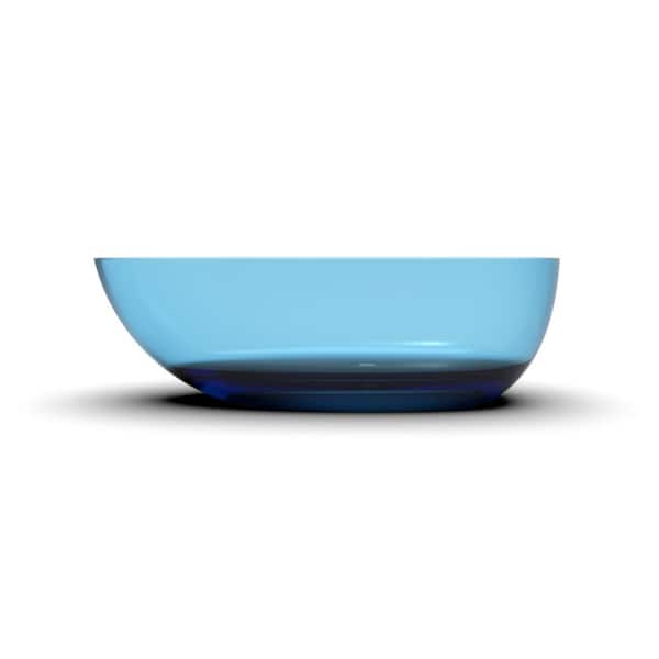 Unbranded 71 in. x 35 in. Soaking Bathtub with Center Drain in Blue Sky