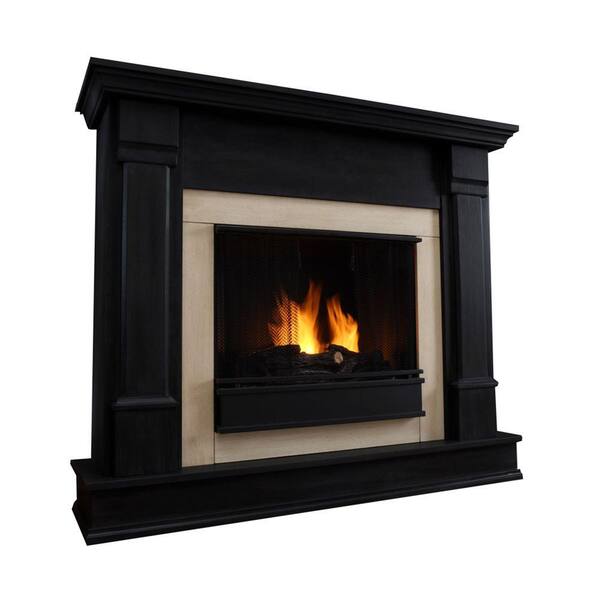 Real Flame Silverton 48 in. Gel Fuel Fireplace in Black
