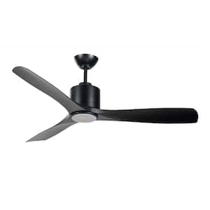 SENTRY 52 in. Integrated LED Indoor Black Ceiling Fan with White Polycarbonate (PC) Plastic Shade
