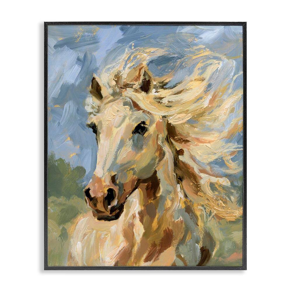 Windswept Horse Mane by Victoria Barnes Black Framed Animal Giclee Art Print 14 in. x 11 in. price history on PriceWatchPro