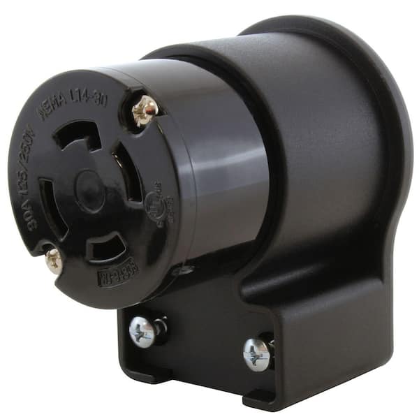 AC WORKS NEMA L14-30R 30 Amp 125/250-Volt 4-Prong Elbow Locking Female Connector With UL, C-UL Approval