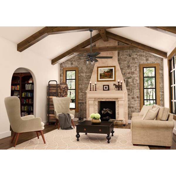 Heating Cooling Air New Hunter Crown Canyon Ii 52 In Led Indoor Noble Bronze Ceiling Fan W Light Quality Fans Hunter Crown Canyon Ii 52 In Led Indoor, Crown Canyon Ceiling Fan