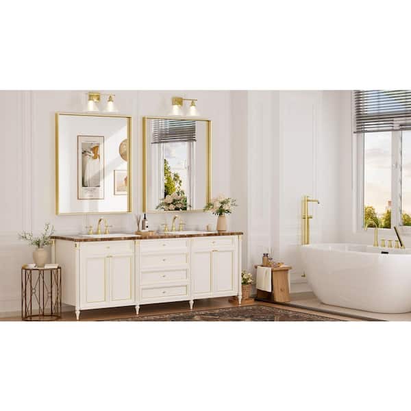 KeonJinn 30 in. W x 36 in. H Rectangular Framed Aluminum