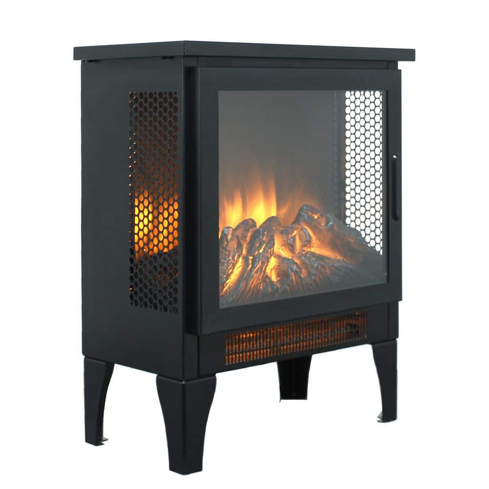 15 in. 400 sq. ft. 3-Sided 3D Flame Electric Stove in Black price history on PriceWatchPro