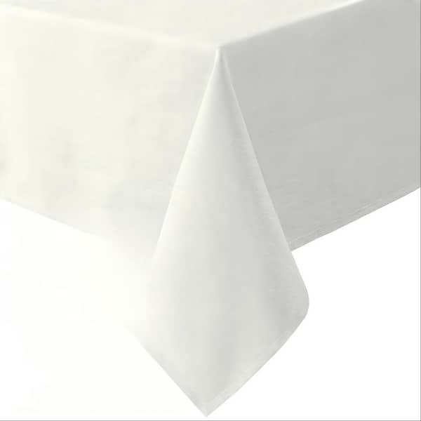 60 in. x 120 in. Linen Textured Table Cloths, Spill-Proof Waterproof Table Cover for Dining, Ivory